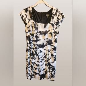 Adrianna Papell Black & White Cocktail Dress